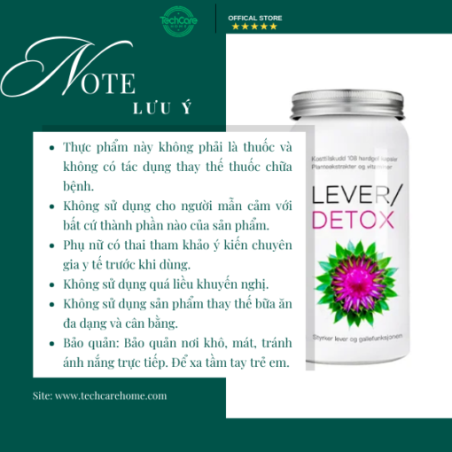 Lever Detox – Hỗ trợ giải độc gan, thanh lọc cơ thể - Hình ảnh 3