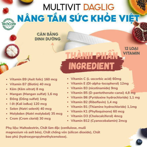Multivit Daglig - Bổ sung 12 Vitamin & 7 Khoáng Chất - Hình ảnh 5